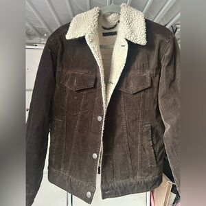 Brown Corduroy Sherpa Jacket